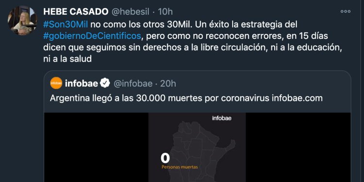 Repudio al uso de los 30 mil muertos por coronavirus para negar la cifra de desaparecidos