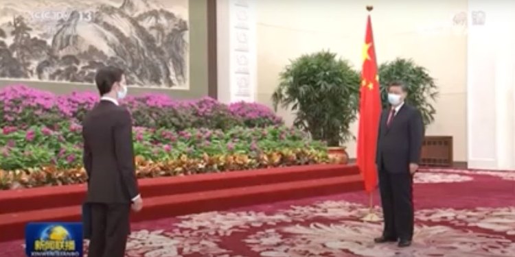 Sabino Vaca Narvaja, cara a cara con Xi Jinping