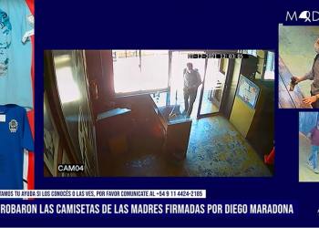 Robaron a las Madres las camisetas donadas por Diego
