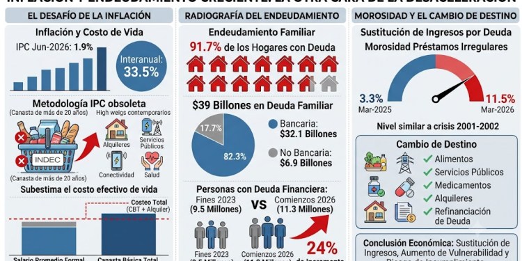 La otra cara de la desaceleración: inflación, pobreza y endeudamiento